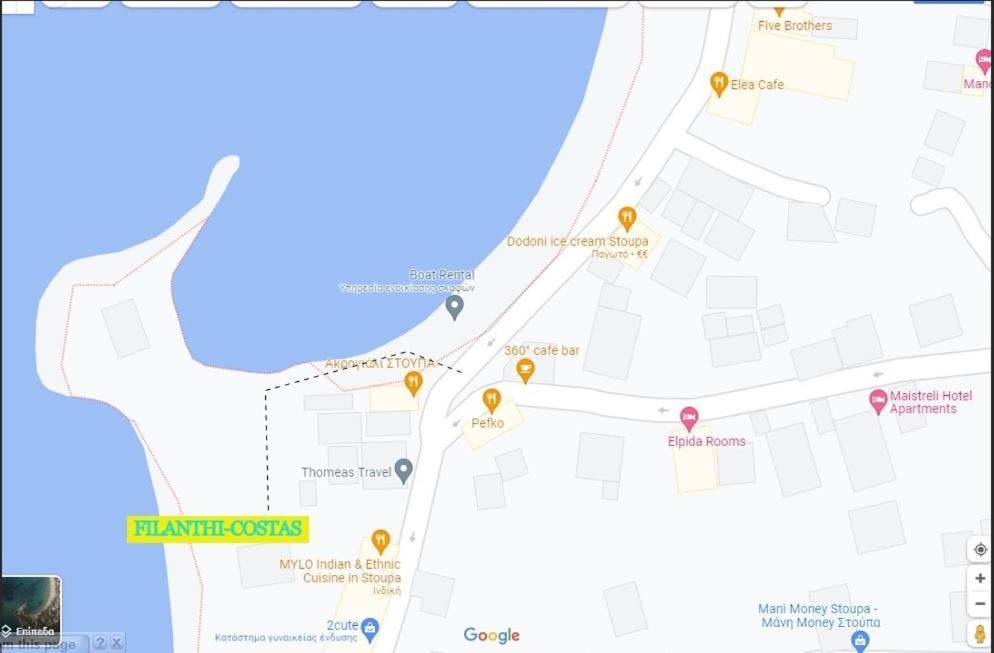 Filanthi Costas Otel Stoúpa Dış mekan fotoğraf